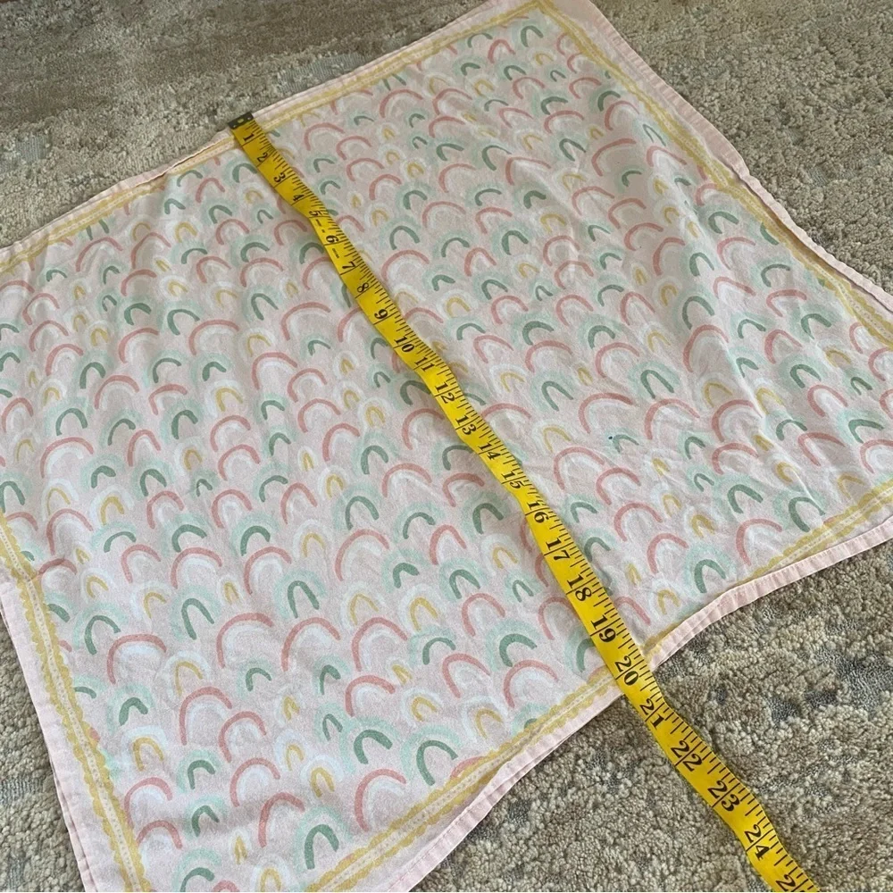 Hemlock Handker #047 Handkerchief Bandana Scarf Rainbows Pink 100% Cotton